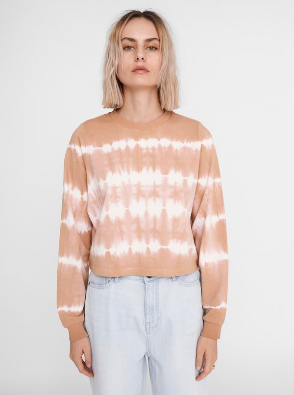 Noisy May Beige patterned sweatshirt Noisy May Joan - Women