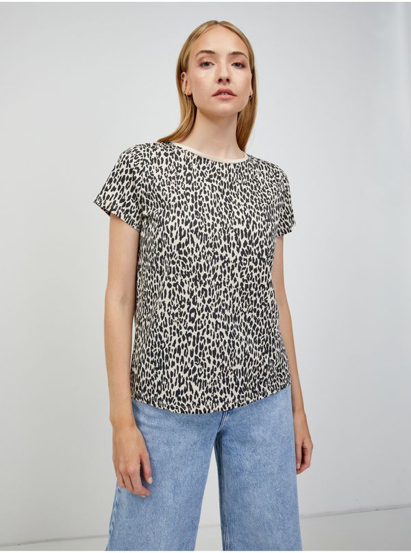 Orsay Beige T-shirt with animal pattern ORSAY - Women