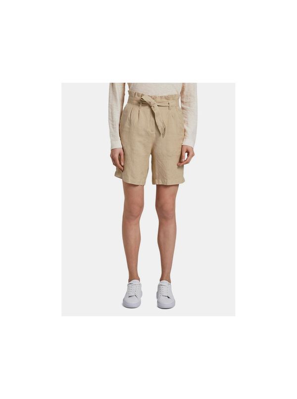 Tom Tailor Beige women's linen shorts Tom Tailor - Women's