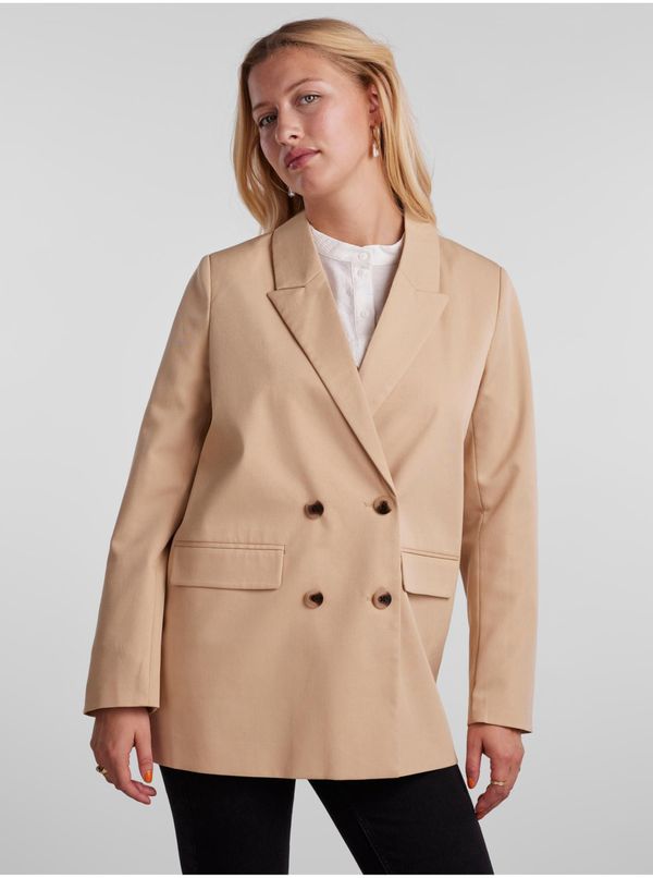 Pieces Beige Women's Oversize Blazer Pieces Thelma - Women's