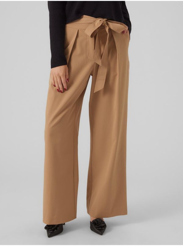 AWARE by VERO MODA Beige Women's Pants AWARE by VERO MODA Gaia - Women