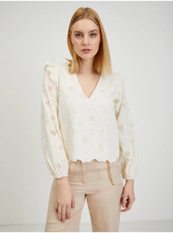 Orsay Beige Women's Patterned Blouse ORSAY - Ladies