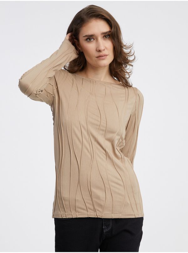 AWARE by VERO MODA Beige women's patterned T-Shirt AWARE by VERO MODA Gudrun - Women