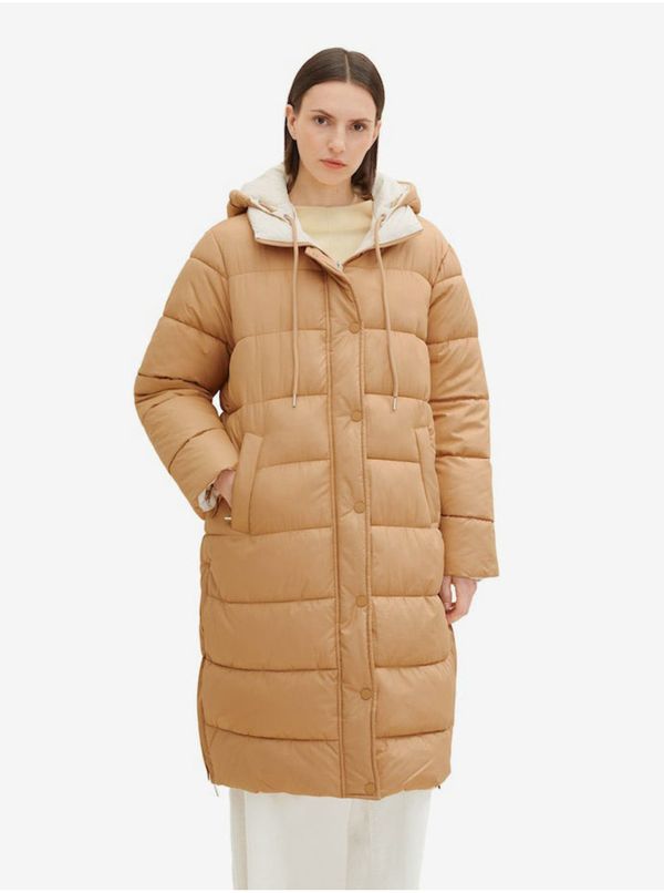 Tom Tailor Beige Women's Winter Quilted Double-Sided Coat Tom Tailor - Women