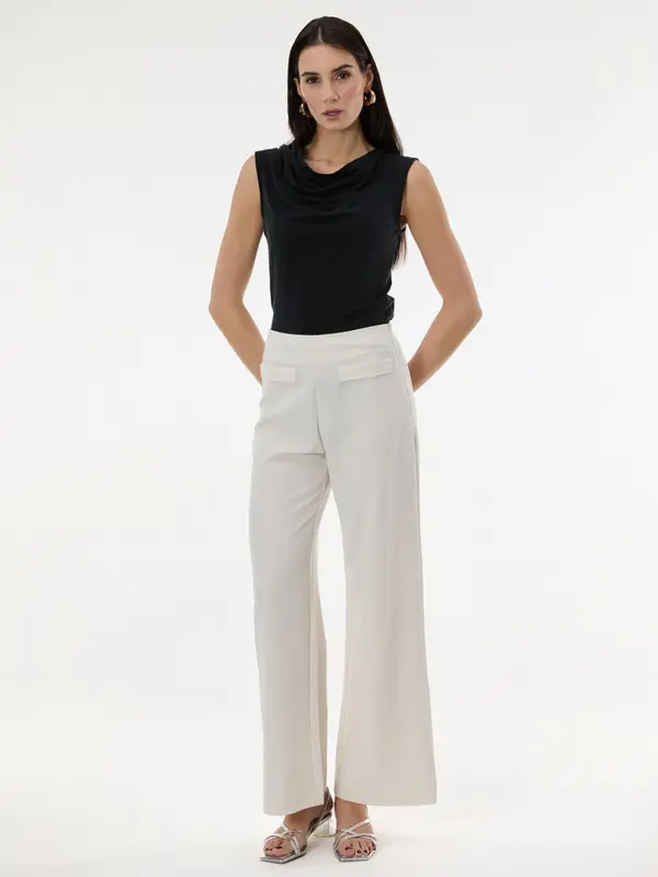 Orsay Бели дамски прави панталони ORSAY