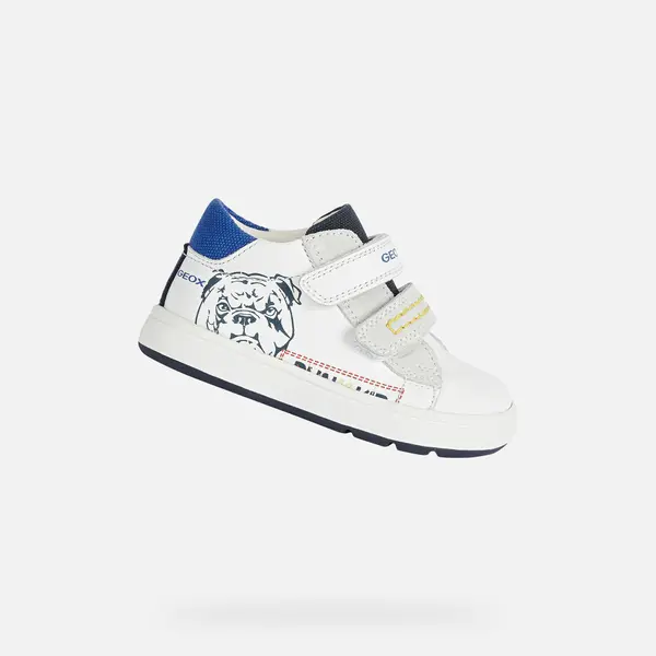GEOX Бели момчешки маратонки Geox Biglia Boy