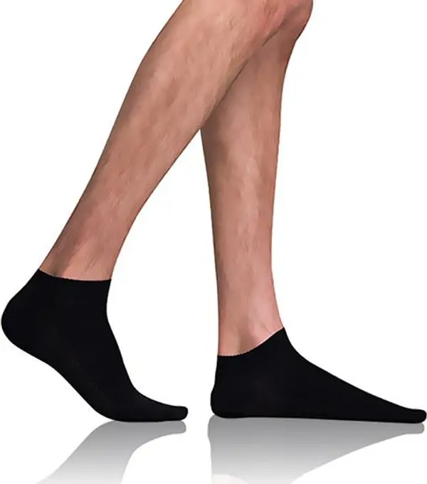 Bellinda Bellinda BAMBOO AIR IN-SHOE SOCKS - Men's Short Bamboo Socks - Black