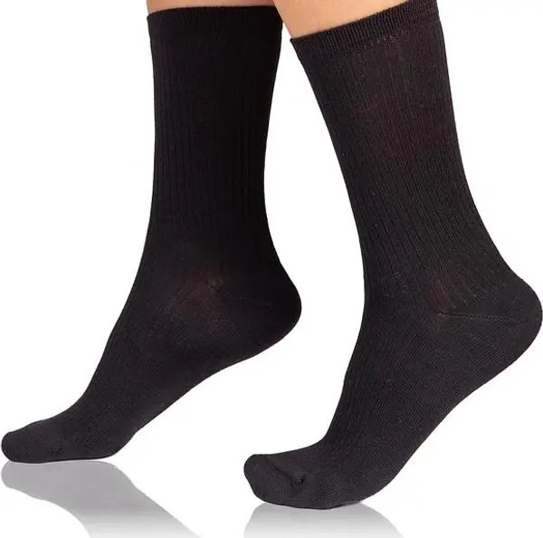 Bellinda Bellinda FANCY RIB MODAL SOCKS - Women's Modal Socks - Black