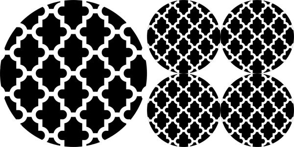 Bertoni Home Bertoni Home Unisex's 1+4 Round Table Pads Set Maroco Night