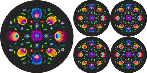 Bertoni Home Bertoni Home Unisex's 1+4 Round Table Pads Set Oberek