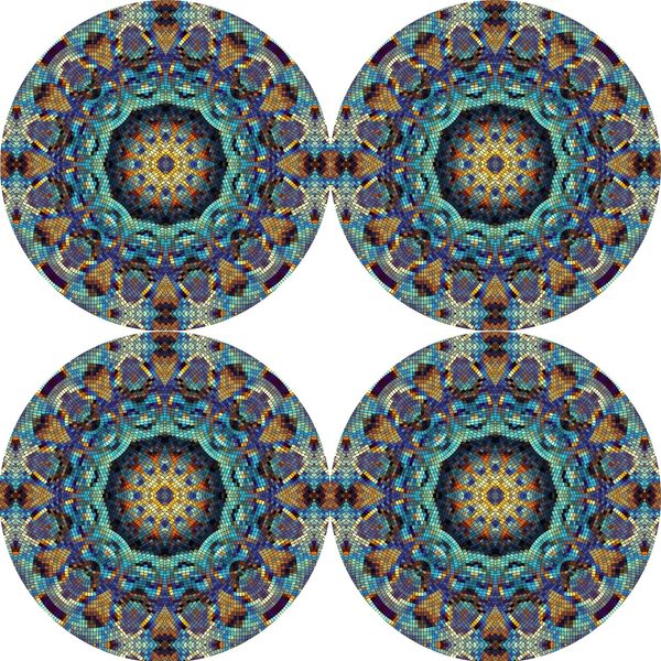 Bertoni Home Bertoni Home Unisex's 4 Round Table Pads Set Barcelona