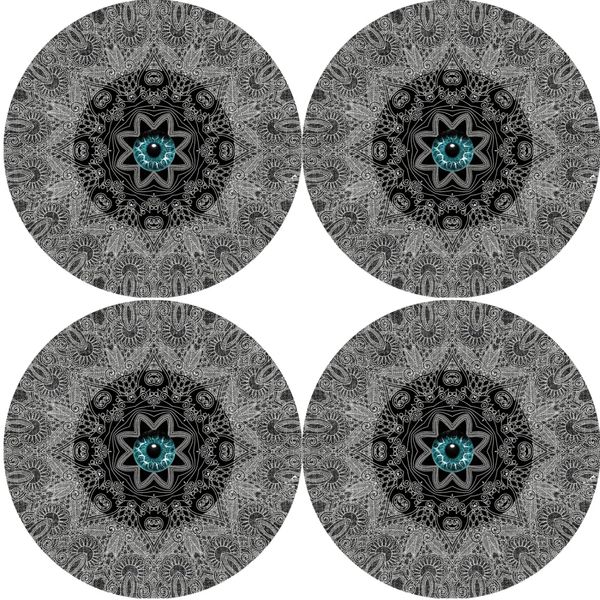 Bertoni Home Bertoni Home Unisex's 4 Round Table Pads Set Look