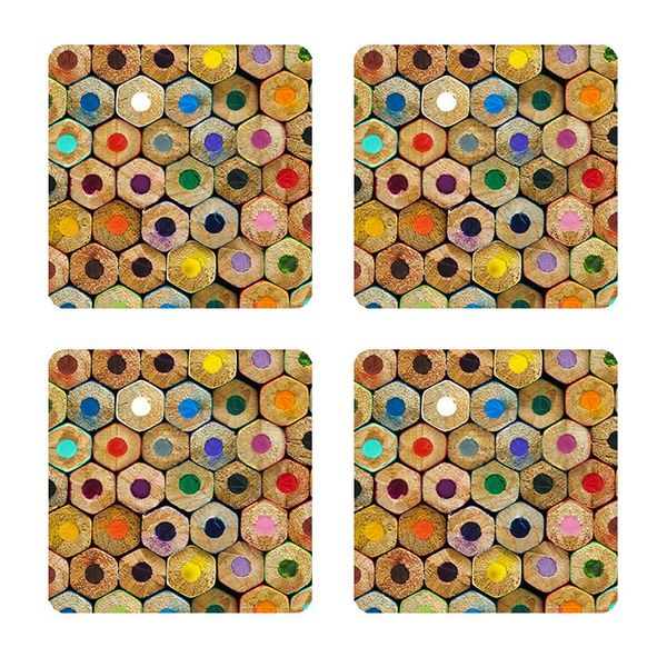 Bertoni Home Bertoni Home Unisex's 4 Table Pads Set Crayons