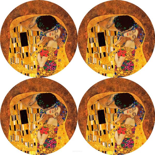 Bertoni Home Bertoni Home Unisex's 4 Thick Round Table Pads Set Pocałunek