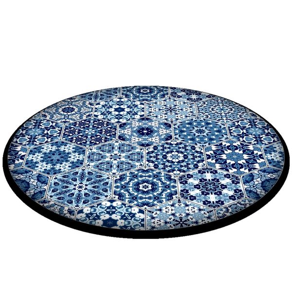 Bertoni Home Bertoni Home Unisex's Chair Cushion Malaga Navy Blue