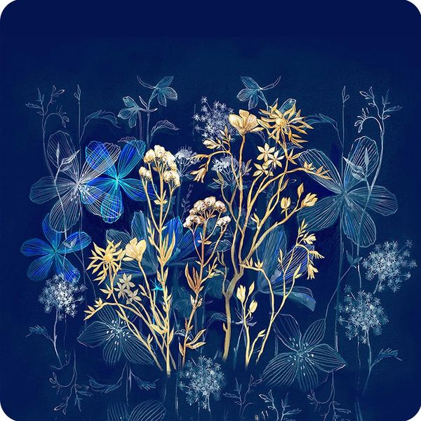 Bertoni Home Bertoni Home Unisex's Rectangular Table Pad Midnight Navy Blue