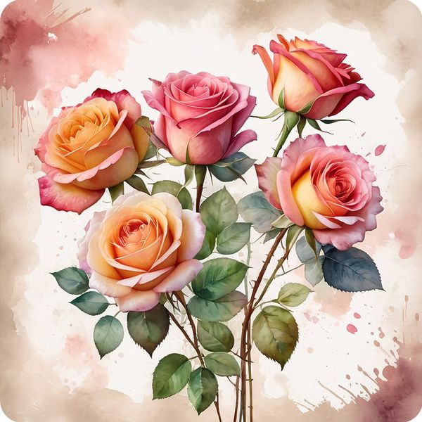 Bertoni Home Bertoni Home Unisex's Square Table Pad Roses