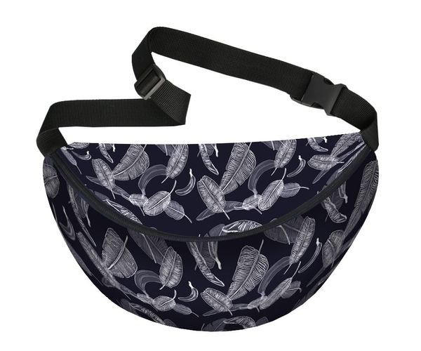 Bertoni Bertoni Unisex's Big Waist Bag Eucaliptus Navy Blue