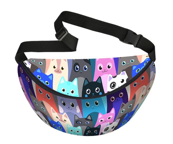 Bertoni Bertoni Unisex's Big Waist Bag Meow