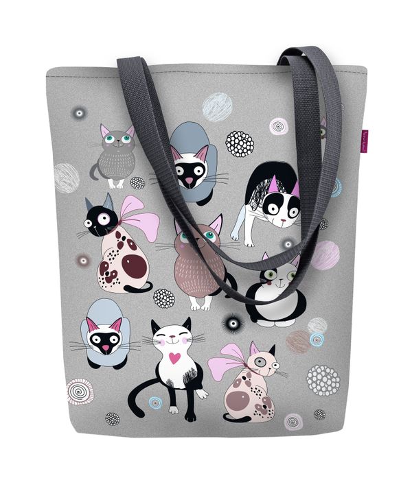 Bertoni Bertoni Unisex's Canvas Bag Sunny Catnip