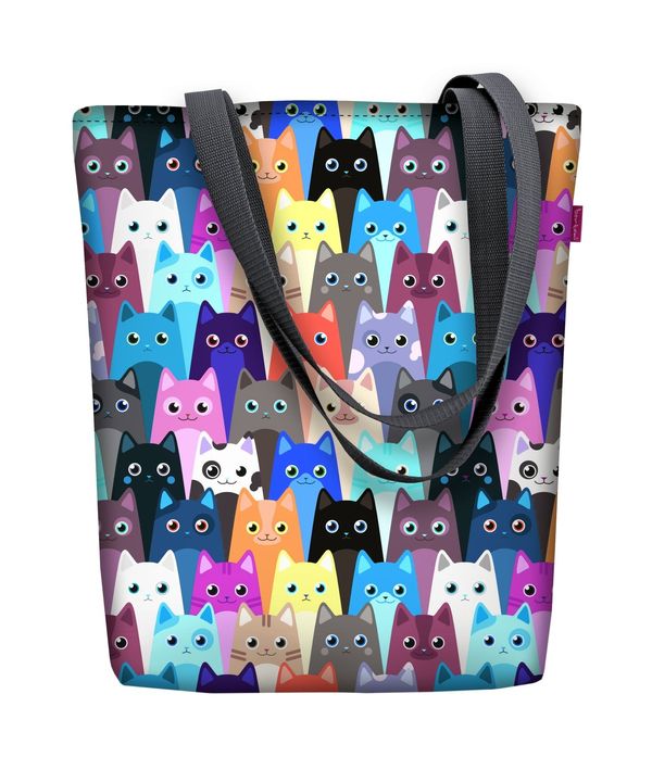 Bertoni Bertoni Unisex's Canvas Bag Sunny Meow