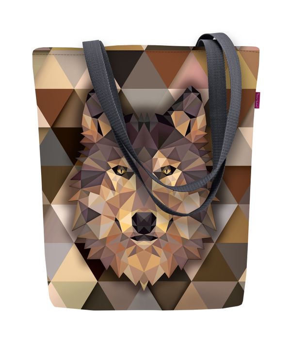 Bertoni Bertoni Unisex's Canvas Bag Sunny Wolf