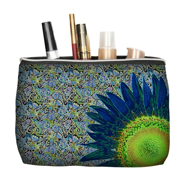 Bertoni Bertoni Unisex's Cosmetic Bag Solo Blue Flower