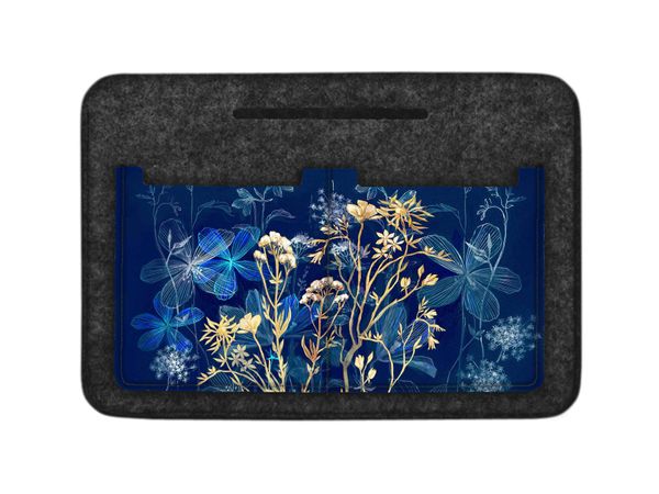 Bertoni Bertoni Unisex's Felt Bag Organiser Midnight Navy Blue