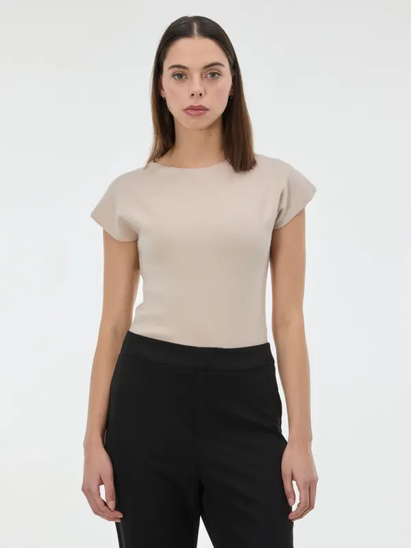 Orsay Бежов дамски пуловер без ръкави ORSAY