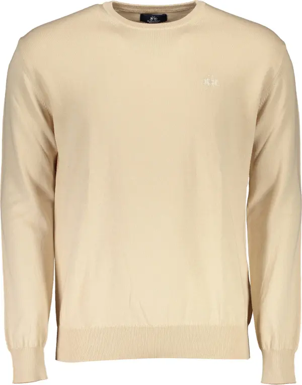 La Martina Бежов мъжки пуловер LA MARTINA