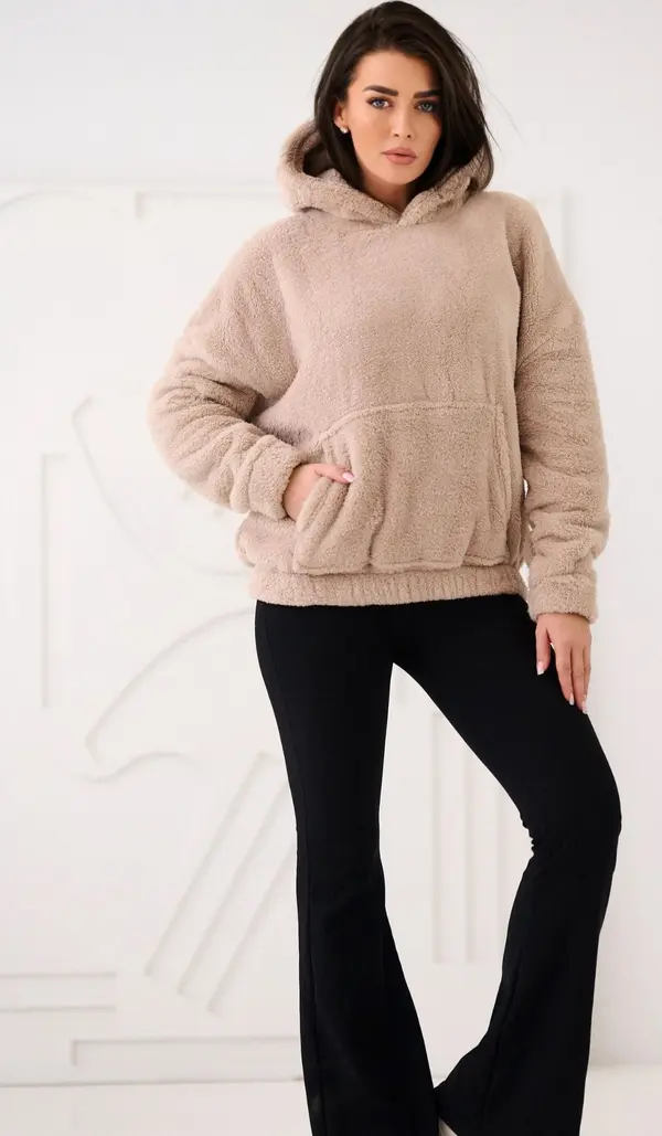 Factory Price Бежов суичър с качулка