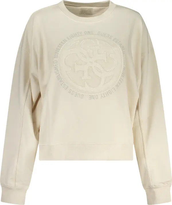 GUESS JEANS Бежов суичър с качулка