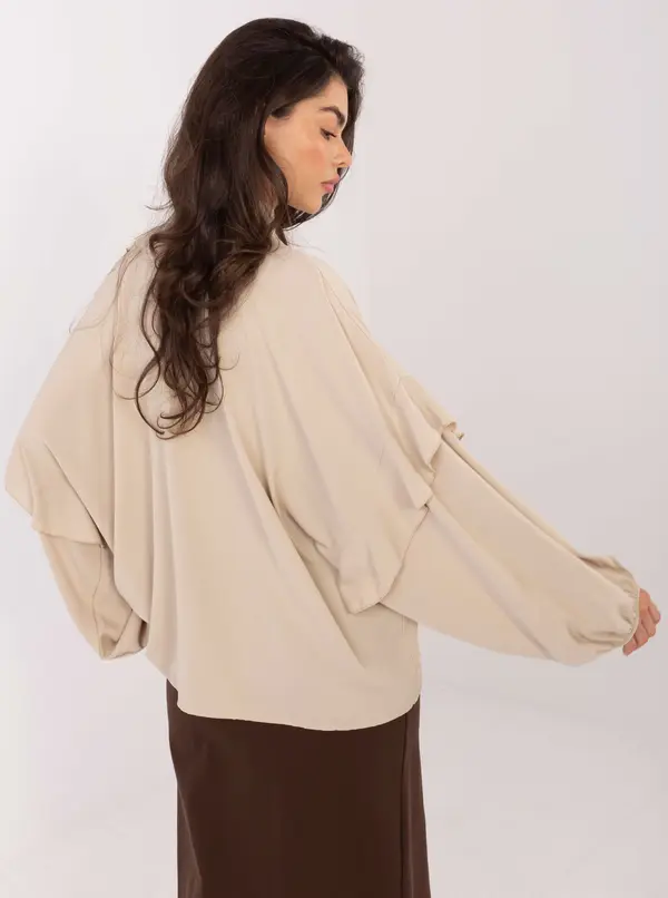 Factory Price Бежова блуза с дълъг ръкав