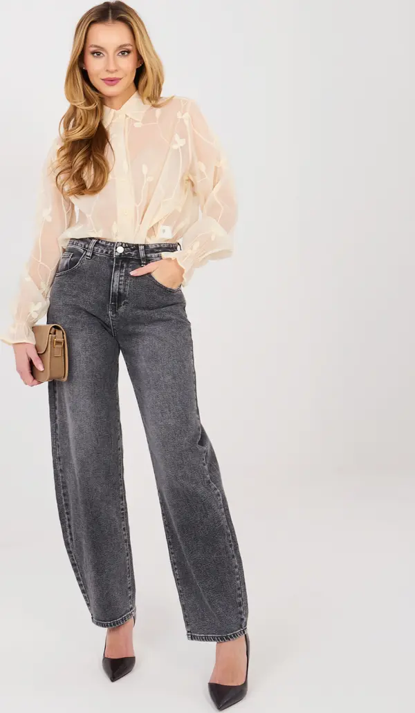 LAKERTA Бежова блуза с шарки