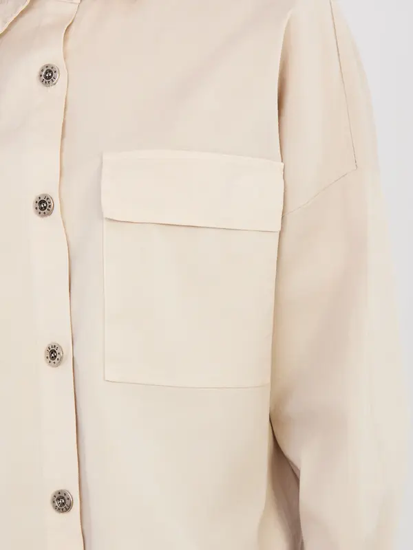 Italy Moda Бежова едноцветна риза