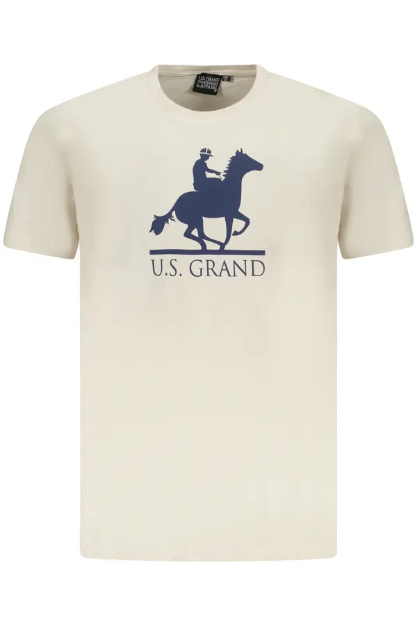 U.S. GRAND Бежова мъжка тениска US Grand Polo
