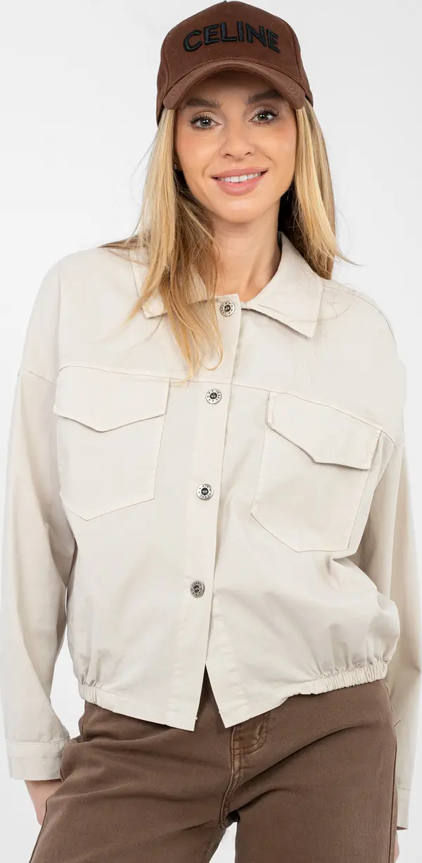 RUE PARIS Бежова риза с дълъг ръкав