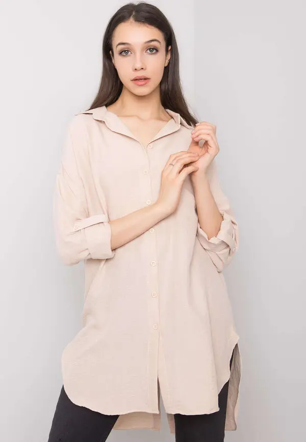 RUE PARIS Бежова свободна риза RUE PARIS