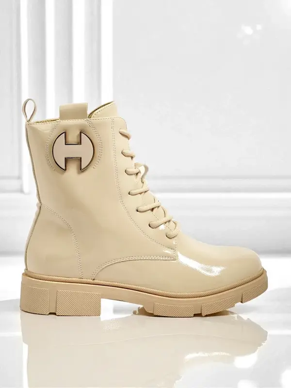 Resti Бежови боти с връзки до глезена