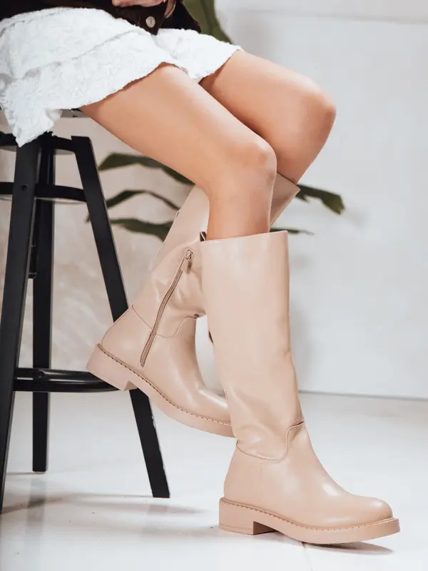 DStreet Бежови ботуши без токчета