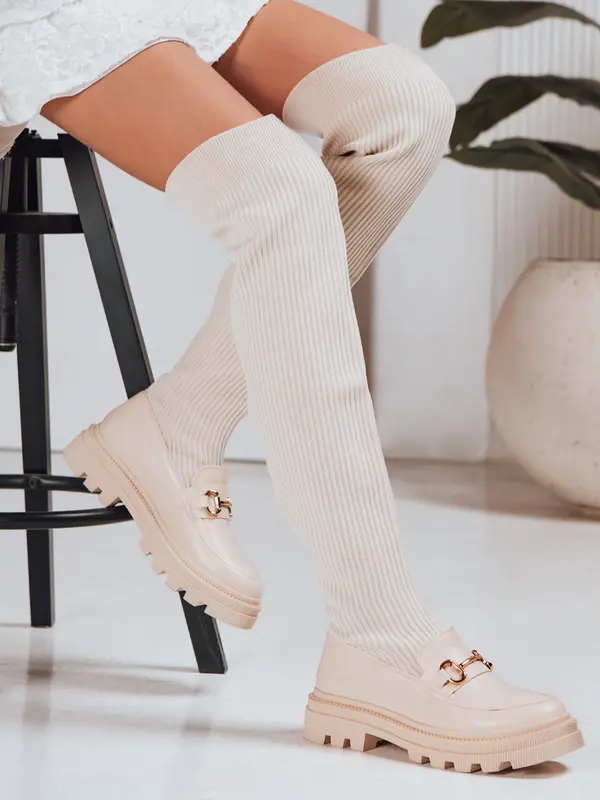 DStreet Бежови ботуши над коляното