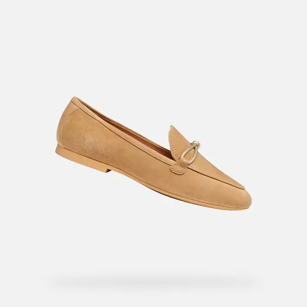 GEOX Бежови дамски мокасини Geox New Palmaria