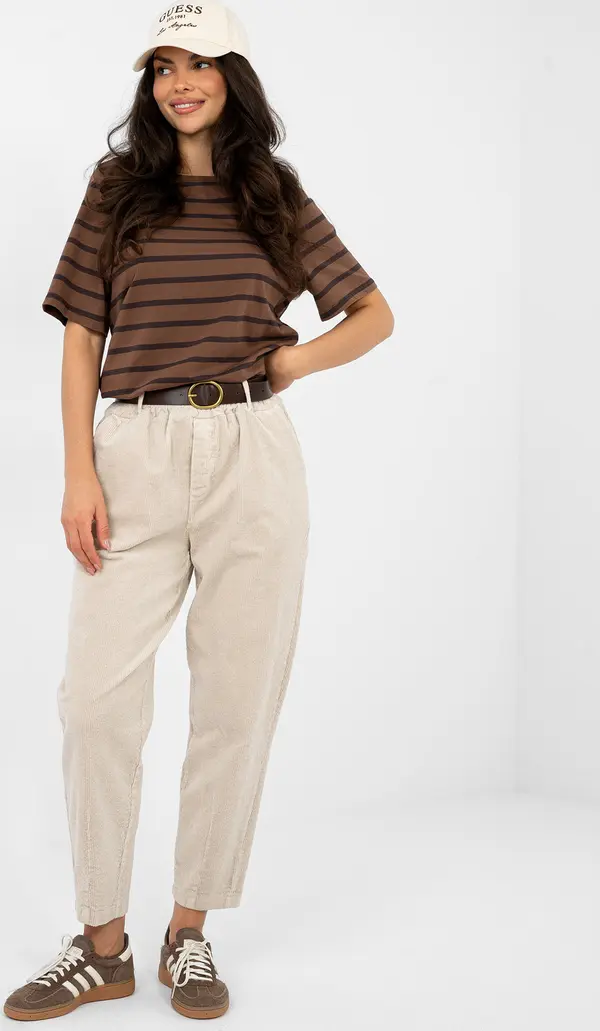 Italy Moda Бежови едноцветни панталони