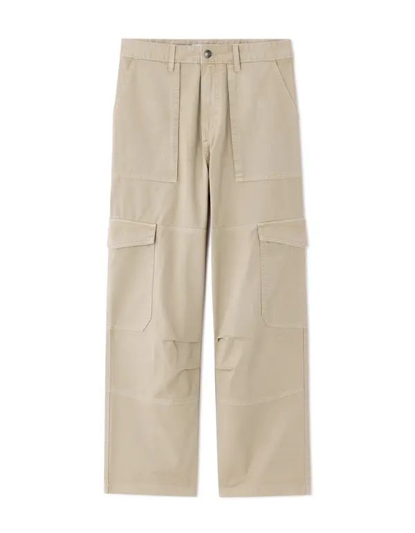 Celio Бежови широки панталони Celio Mobago