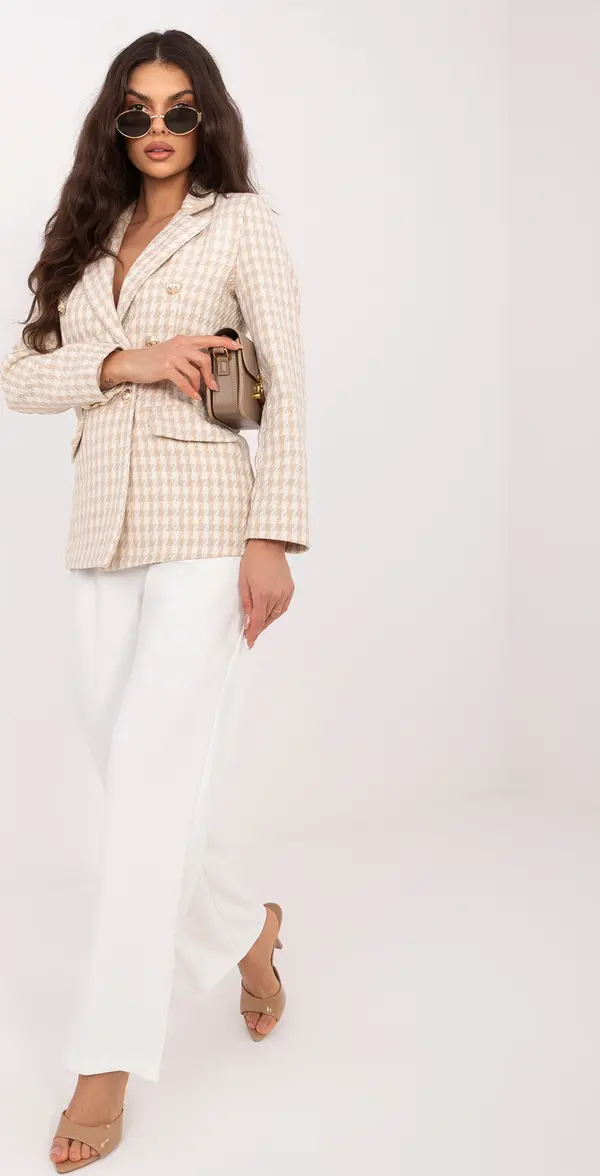 Italy Moda Бежово сако с двойно закопчаване