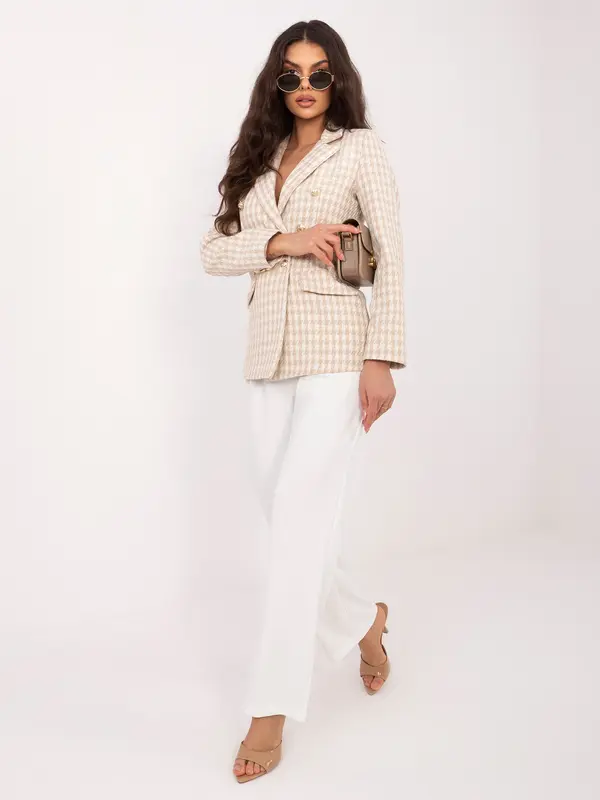 Italy Moda Бежово сако с двойно закопчаване