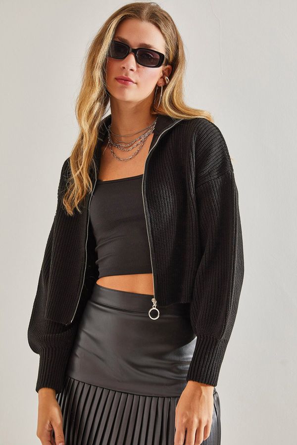 Bianco Lucci Bianco Lucci Дамска плетена жилетка с цип