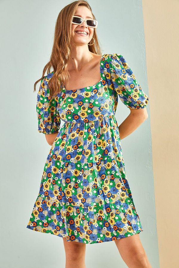 Bianco Lucci Bianco Lucci Дамска плисирана рокля с половин ръкав 5838