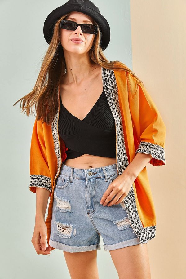 Bianco Lucci Bianco Lucci Дамски Райе Шарени Кимоно