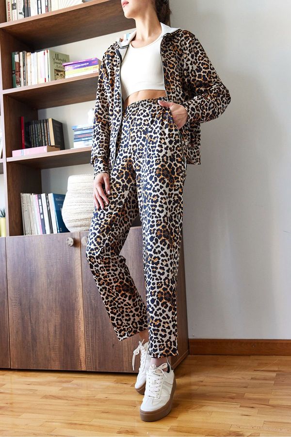 Bianco Lucci Bianco Lucci Leopard Print Bottom-Top Suit Mbms051